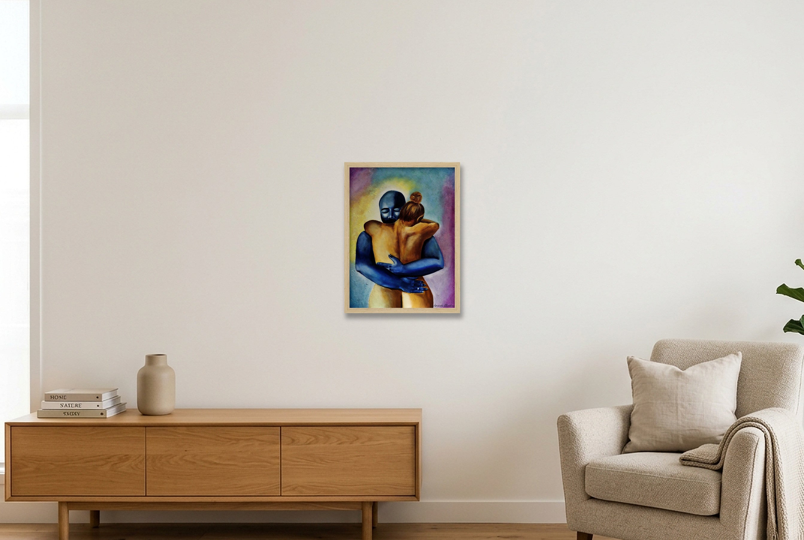"Colours of our Love" — 30×40cm, 12×16" Oak Frame