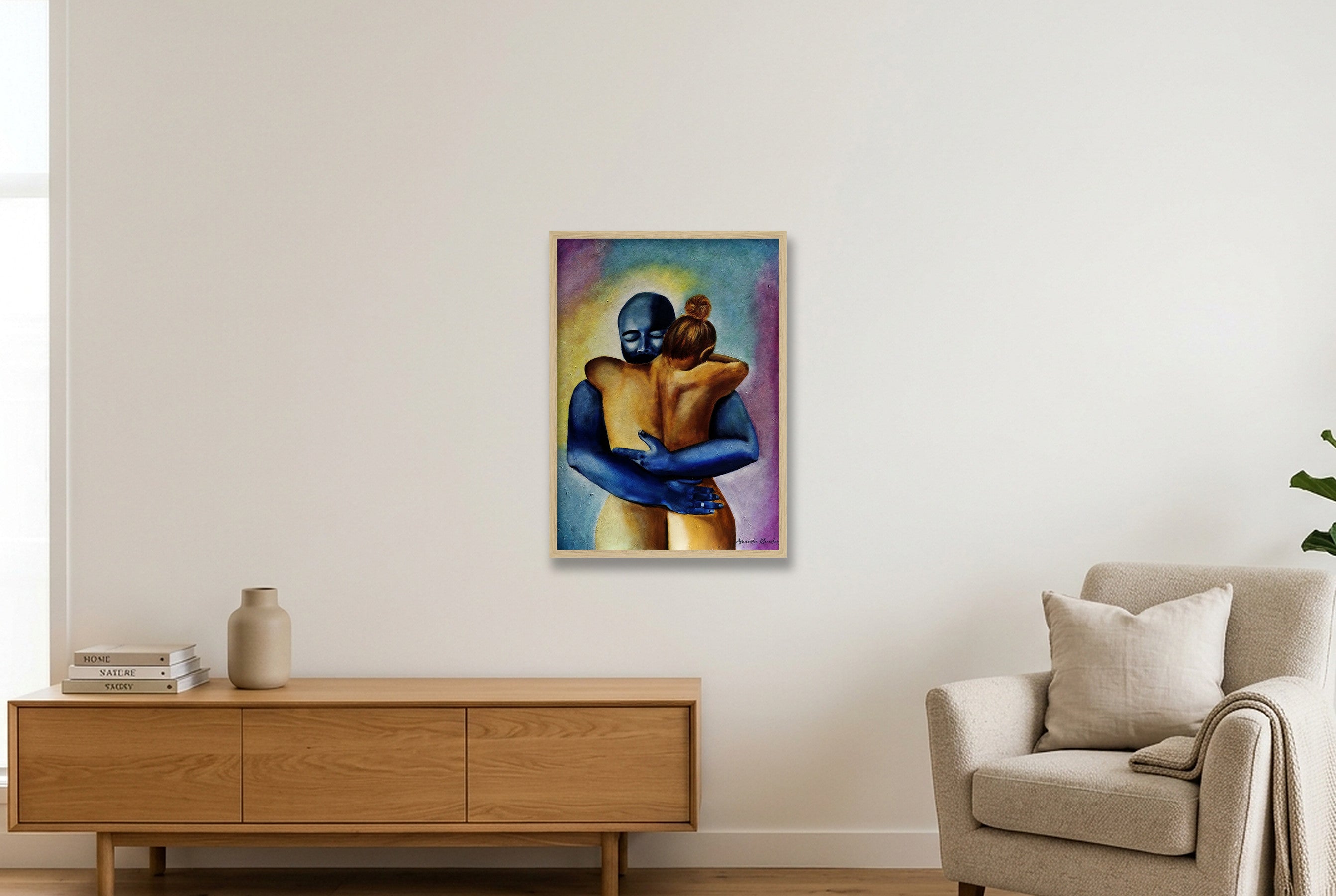 "Colours of our Love" — 42×59cm, 17×23" Oak Frame