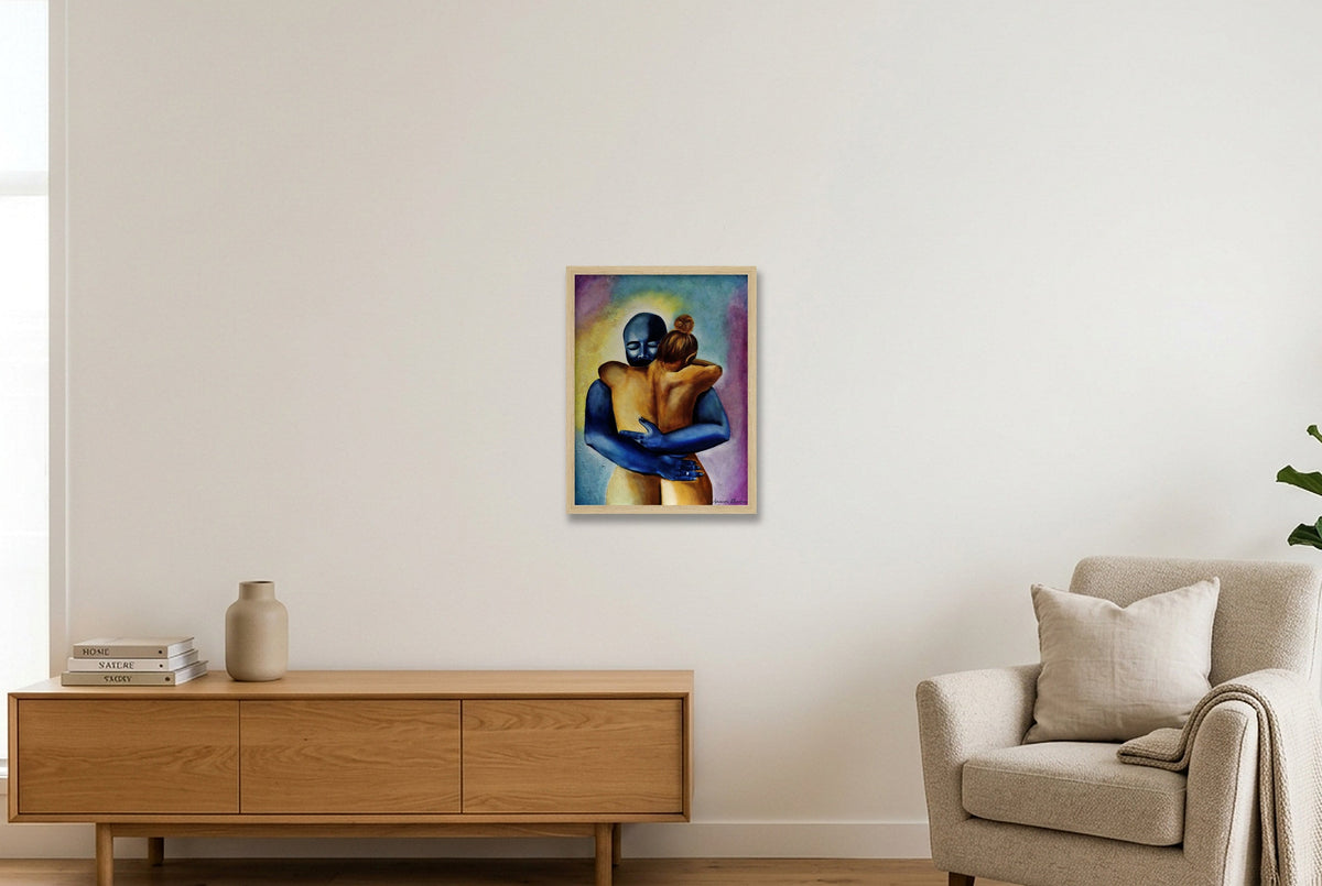 "Colours of our Love" — 30×40cm, 12×16" Oak Frame