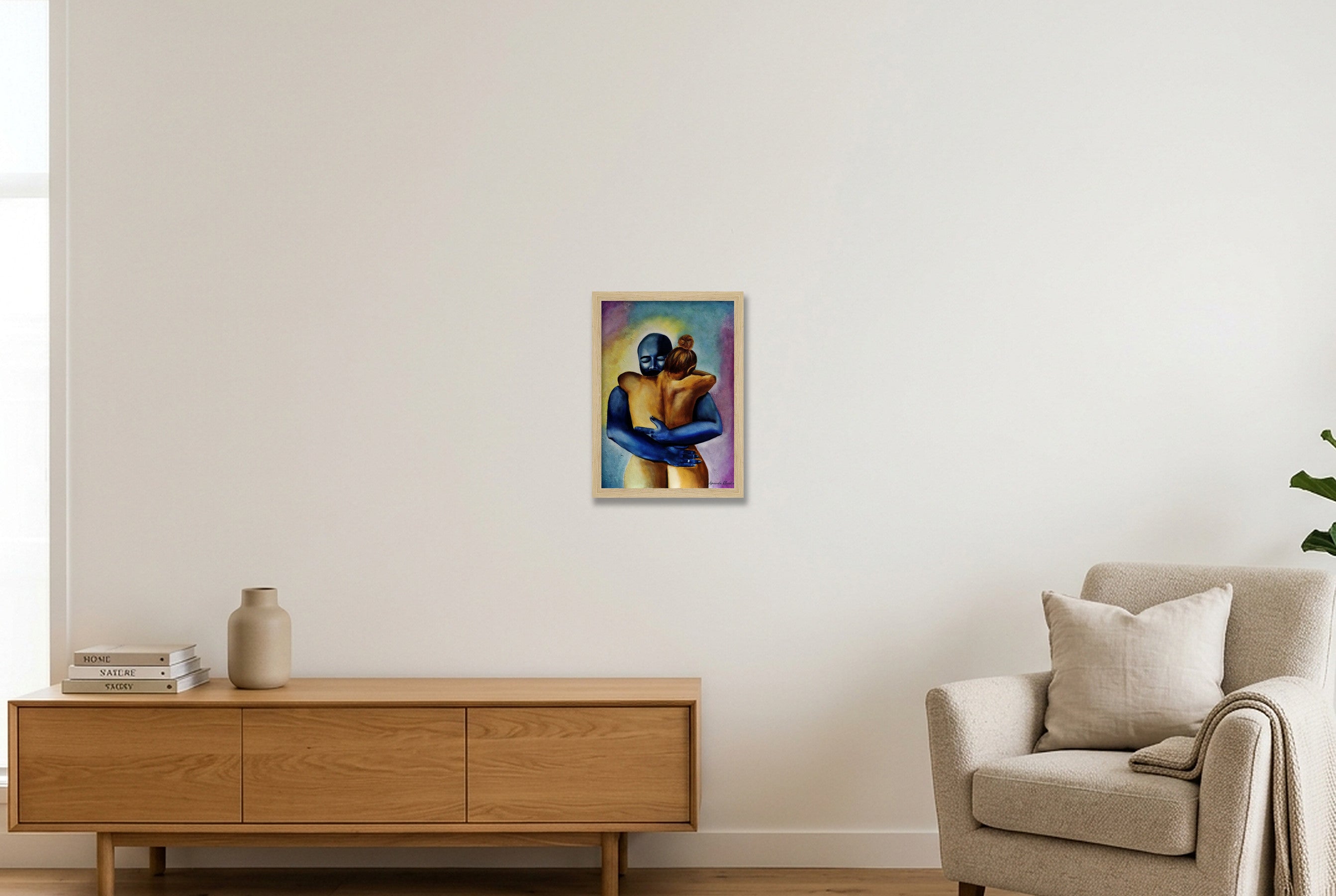 "Colours of our Love" — A4 (21×30cm, 8×12") Oak Frame